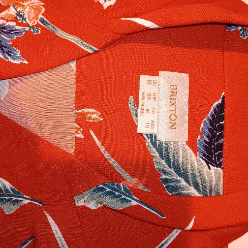 Tommy Bahama Red and Blue Casual Button Down Shirt - Picture 9 of 9